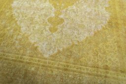 Close-up detail of 1970s Vintage rug from Pakistan showing Wool weave