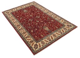 Corner detail of New Farahan rug showing border pattern and Wool pile