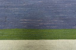 Backside of handmade New Kilim Sofre rug showing knot structure and weave density