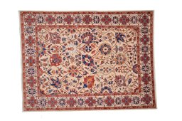 Full view of New Ariana rug from Pakistan, 227 × 171 cm in Beige tones