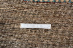 Corner detail of New Bakhtiari rug showing border pattern and Wool pile