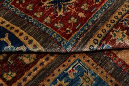 Close-up detail of New Bakhtiari rug from Pakistan showing Wool weave