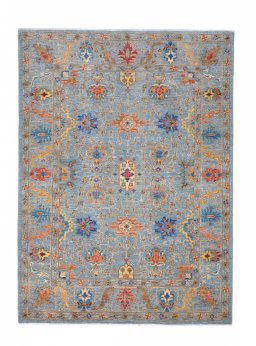 Full view of New Haj-jalili rug from Pakistan, 204 × 151 cm in Blue tones