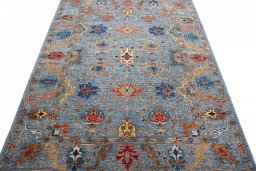 Surface texture of New Haj-jalili rug with natural Wool and intricate pattern