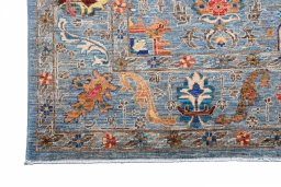 Full view of New Haj-jalili rug from Pakistan, 204 × 151 cm in Blue tones