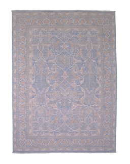 Full view of New Haj-jalili rug from Pakistan, 369 × 273 cm in Blue tones