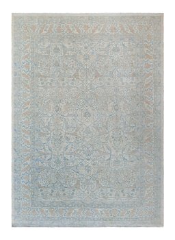 Full view of New Haj-jalili rug from Pakistan, 421 × 301 cm in Beige tones