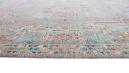 Close-up detail of New Haj-jalili rug from Pakistan showing Wool weave
