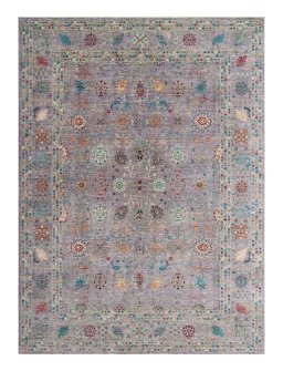 Full view of New Haj-jalili rug from Pakistan, 415 × 304 cm in Gray tones