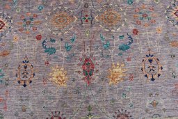 Close-up detail of New Haj-jalili rug from Pakistan showing Wool weave