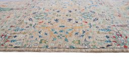Close-up detail of New Haj-jalili rug from Pakistan showing Wool weave