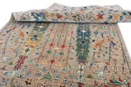 Surface texture of New Haj-jalili rug with natural Wool and intricate pattern