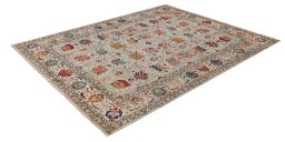 Close-up detail of New Haj-jalili rug from Pakistan showing Wool weave