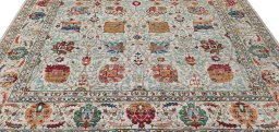 Surface texture of New Haj-jalili rug with natural Wool and intricate pattern