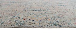 Close-up detail of New Haj-jalili rug from Pakistan showing Wool weave