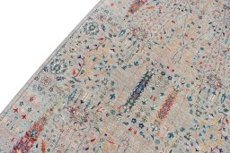 Backside of handmade New Haj-jalili rug showing knot structure and weave density