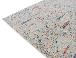 Full view of New Haj-jalili rug from Pakistan, 370 × 265 cm in Gray tones