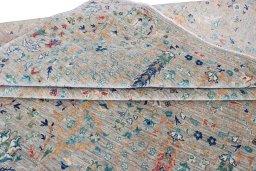 Surface texture of New Haj-jalili rug with natural Wool and intricate pattern