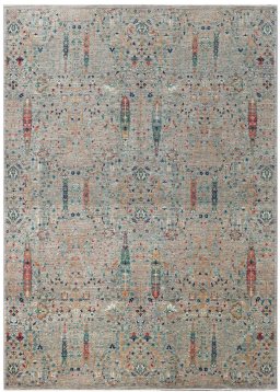 Full view of New Haj-jalili rug from Pakistan, 370 × 264 cm in Gray tones