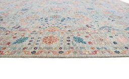 Close-up detail of New Haj-jalili rug from Pakistan showing Wool weave