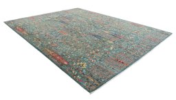 Close-up detail of New Haj-jalili rug from Pakistan showing Wool weave