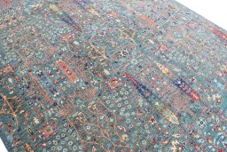 Central medallion detail of New Haj-jalili rug from Pakistan