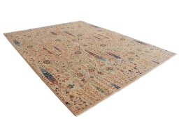 Close-up detail of New Haj-jalili rug from Pakistan showing Wool weave