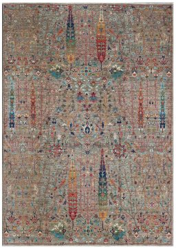 Full view of New Haj-jalili rug from Pakistan, 237 × 167 cm in Gray tones