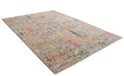 Close-up detail of New Haj-jalili rug from Pakistan showing Wool weave