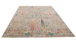Surface texture of New Haj-jalili rug with natural Wool and intricate pattern