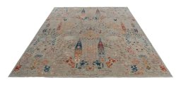 Surface texture of New Haj-jalili rug with natural Wool and intricate pattern