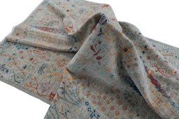 Close-up detail of New Haj-jalili rug from Pakistan showing Wool weave
