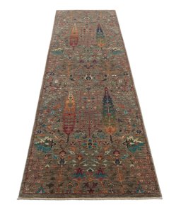 Surface texture of New Haj-jalili rug with natural Wool and intricate pattern