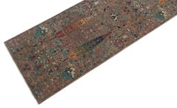 Backside of handmade New Haj-jalili rug showing knot structure and weave density