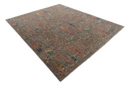 Corner detail of New Haj-jalili rug showing border pattern and Wool pile
