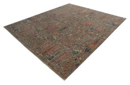 Close-up detail of New Haj-jalili rug from Pakistan showing Wool weave