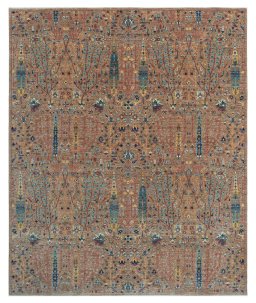 Full view of New Haj-jalili rug from Pakistan, 307 × 250 cm in Yellow tones