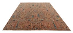 Surface texture of New Haj-jalili rug with natural Wool and intricate pattern