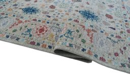 Close-up detail of New Haj-jalili rug from Pakistan showing Wool weave
