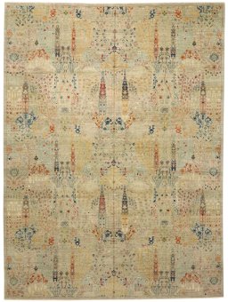 Full view of New Haj-jalili rug from Pakistan, 368 × 273 cm in Gray tones