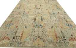 Surface texture of New Haj-jalili rug with natural Wool and intricate pattern