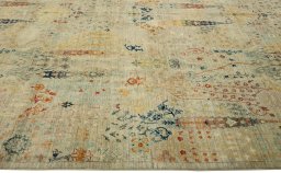 Full view of New Haj-jalili rug from Pakistan, 368 × 273 cm in Gray tones