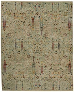 Full view of New Haj-jalili rug from Pakistan, 307 × 247 cm in Gray tones