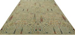 Surface texture of New Haj-jalili rug with natural Wool and intricate pattern