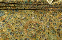 Close-up detail of New Haj-jalili rug from Pakistan showing Wool weave