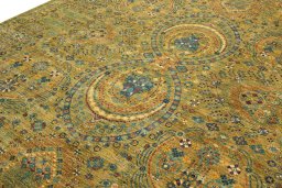 Close-up detail of New Haj-jalili rug from Pakistan showing Wool weave