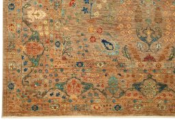 Full view of New Haj-jalili rug from Pakistan, 300 × 206 cm in Gray tones