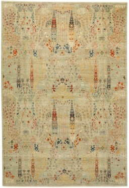 Full view of New Haj-jalili rug from Pakistan, 300 × 204 cm in Gray tones