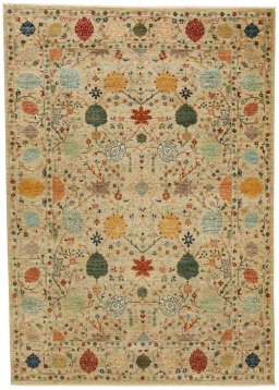 Full view of New Haj-jalili rug from Pakistan, 240 × 170 cm in Gray tones