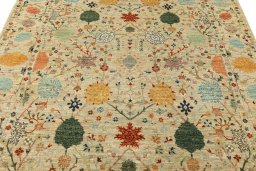 Central medallion detail of New Haj-jalili rug from Pakistan